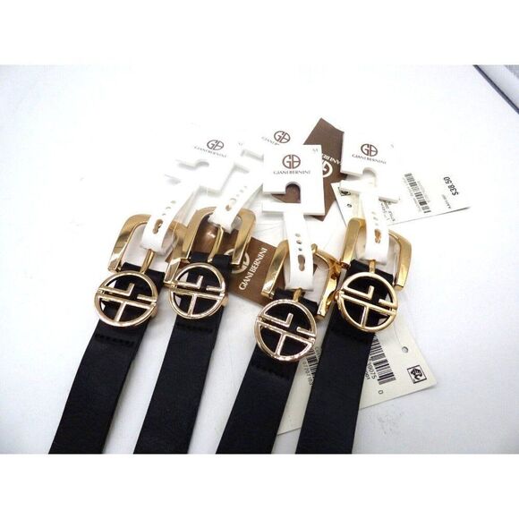 Giani Bernini Logo Keeper Belt, 1” wide, Faux-leather, Black - Picture 4 of 7